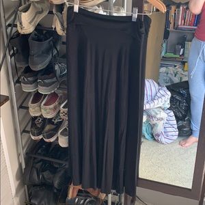 Fold Over Flowy Maxi Skirt
